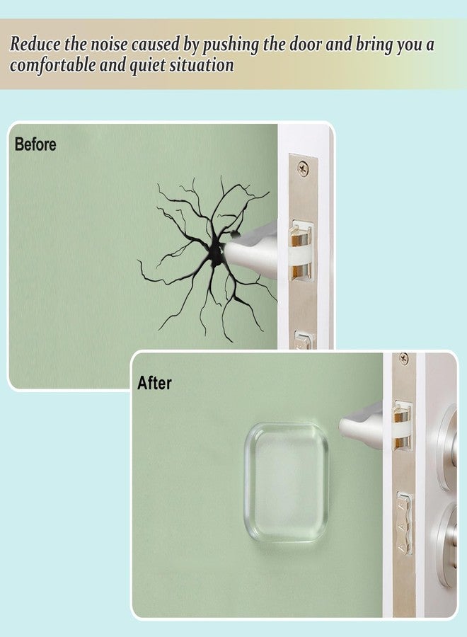 Bovinde Door Stop, Clear Rubber Door Stop, Wall Protector, Transparent Self Adhesive Door Handle Knob, Wall Protector Bumper Protector for Wall, Refrigerator, Cabinets, Headboard, 6 Pieces - Image 4